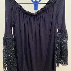 Loft off the shoulder navy top